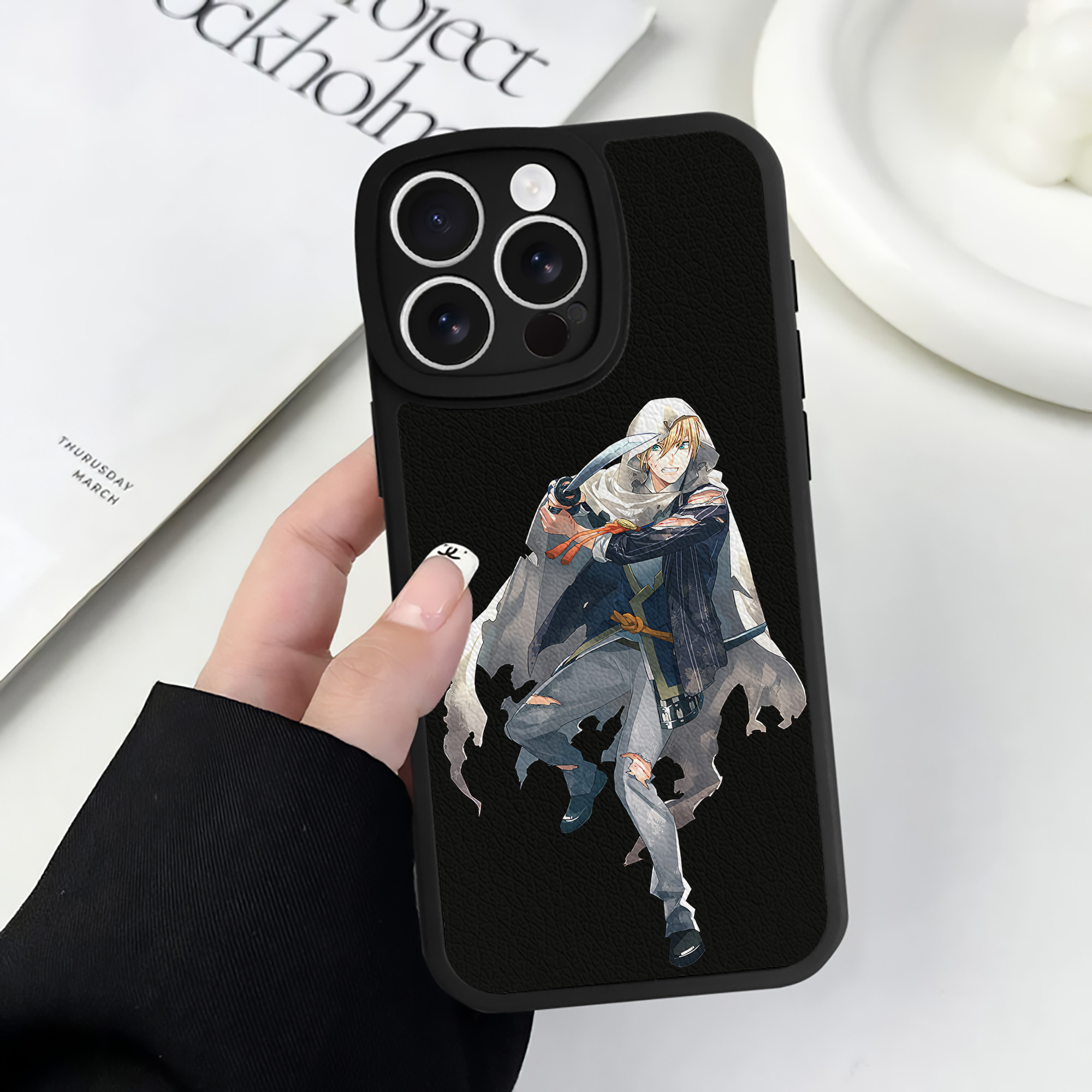 （画像用） 刀剣乱舞 Touken Ranbu 【iPhone 16シリーズ対応】シリコンスマホケース（レザー調） 材質：シリコン
